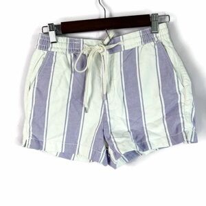 NWT American Eagle Outfitters Purple Stripe Cotton Drawstring Shortie Shorts XS
